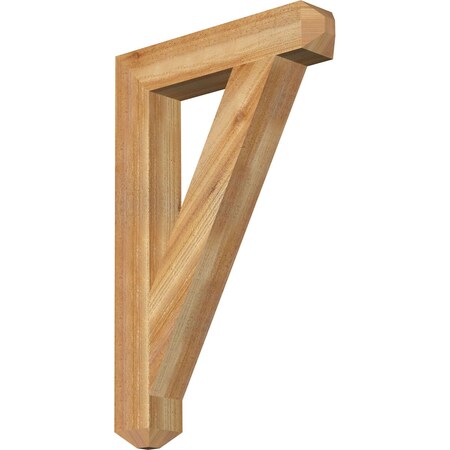 Ekena Millwork Traditional Craftsman Rough Sawn Bracket, Western Red Cedar, 4"W x 22"D x 34"H BKT04X22X34TRA04RWR